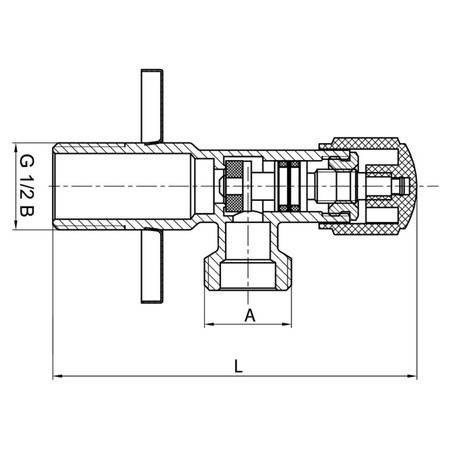 Diamond zawór zaporowy kątowy grzybkowy chromowany 1/2"x3/8" ART_130-1/2X3/8.CH