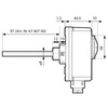 Afriso termostat nastawny TC2, 0-90st.C nastawa  zewnętrzna, przyłącze 1/2". dł. tulei 100mm, złącze el. potrójne 6740700