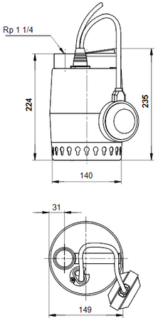 Grundfos pompa zatapialna UNILIFT KP.350.A.1 013N1800
