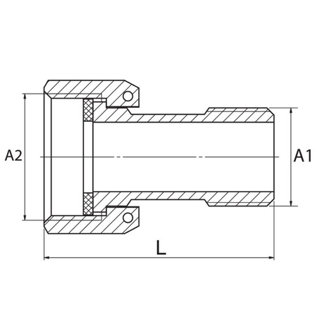 Diamond półśrubunek wodomierza 1/2"x3/4" ART.49-15X20