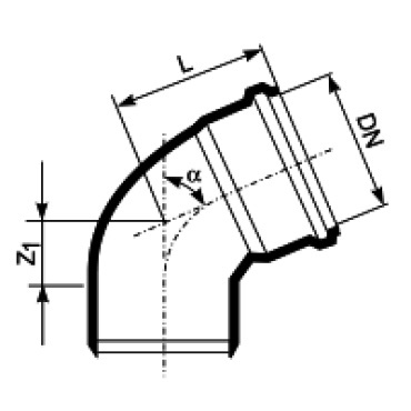 Magnaplast kolano HTB 40/67° 10730