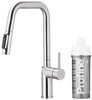 KFA bateria kuchenna z filtracją wody i wyciąganą wylewką Duero Pure Style, inox + zestaw filtrujący Profine Silver S 6623-314-22