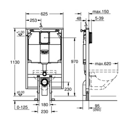 Grohe stelaż do WC Rapid SL 38994000