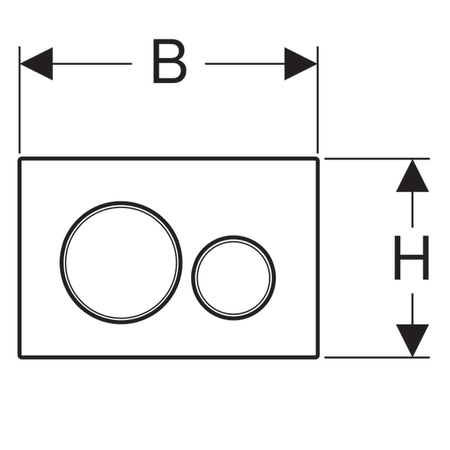 Geberit przycisk uruchamiający Sigma 20, przedni, biały mat-biały-biały mat, easy-to-clean 115.882.01.1