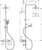 Hansgrohe Vernis Blend komplet prysznicowy 200 1jet EcoSmart z baterią termostatyczną, czarny mat 26089670