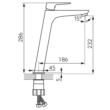 Ferro bateria umywalkowa stojąca VITTO GOLD VERDELINE, złoty BVI2LVLG