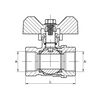 Diamond kurek kulowy standard z dławikiem, z motylkiem 3/4" ART.2470-20.MOT