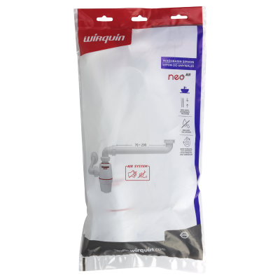 Wirquin syfon umywalkowy bez spustu NEO AIR oszczędzający przestrzeń 30724982 