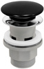 Ferro zawór spustowy do umywalek z przelewem, polipropylen, korek ceramiczny, czarny S288PPCB-B