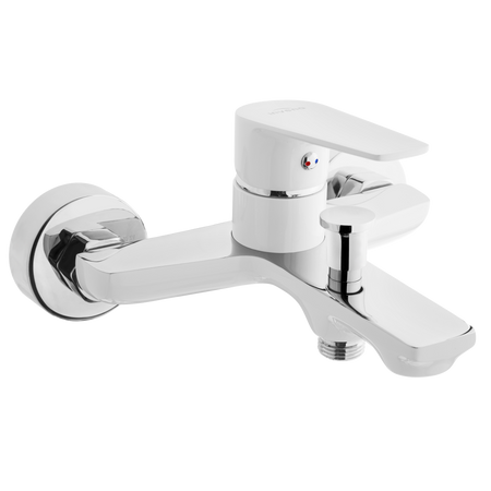 Invena bateria wannowa Dokos biały/chrom BW-19-002-V