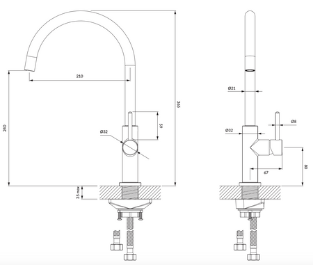 Omnires bateria kuchenna Y grafit Y1251GR
