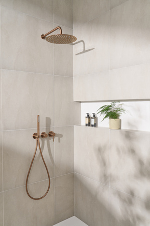 KFA zestaw prysznicowy podtynkowy z baterią 3-otworową 2-funkcyjną MOZA, brushed rose gold 5039-511-34