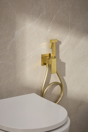 KFA bateria bidetowa podtynkowa Logon, brushed light gold PVD 5139-512-39