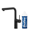 KFA bateria kuchenna z funkcją filtracji wody i wyciąganą wylewką Duero Pure Move Pull-Out + zestaw fitrujący Profine Blue S, czarny 6623-423-81