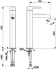 KFA bateria umywalkowa stojąca nablatowa MOZA chrom + click-clack 5032-612-00 