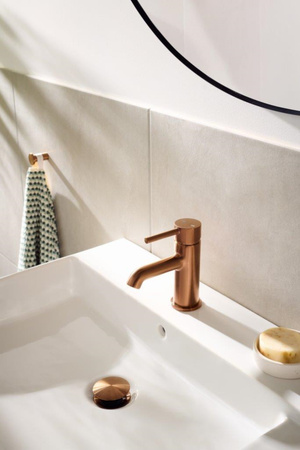 KFA bateria umywalkowa Moza, miedź szczotkowana PVD 5032-815-34