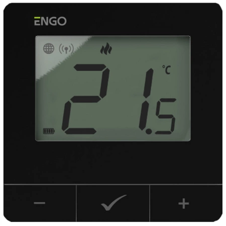 Engo internetowy, bezprzewodowy regulator temperatury Wi-Fi E20i-B, czarny E20I-B