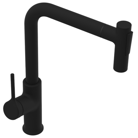 Invena bateria kuchenna z wyciąganą wylewką Farsala czarna BZ-40-L04-S