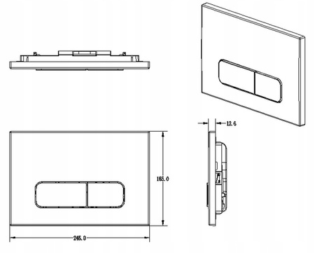 Zestaw stelaż podtynkowy Geberit UP320 do WC z przyciskiem Mocha gun metal + miska WC Sofi Slim z deską Lavita S206