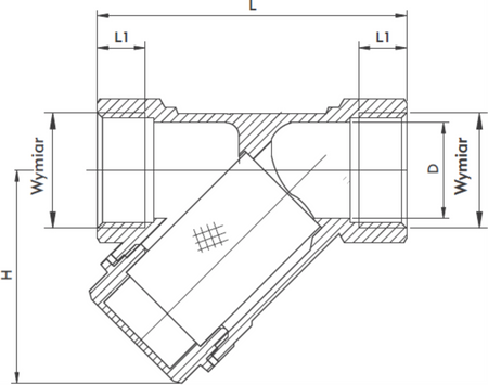 KFA filtr skośny do C.O. 3/4" 720-000-20