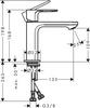 Hansgrohe bateria umywalkowa 110 CoolStart bez kompletu odpływowego Rebris S, czarny mat 72520670