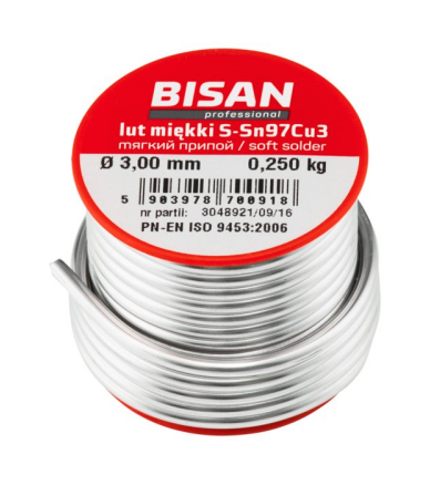 Bisan lut miękki S-SN97Cu3 B/T 03.0 250 g (szpula) B870091