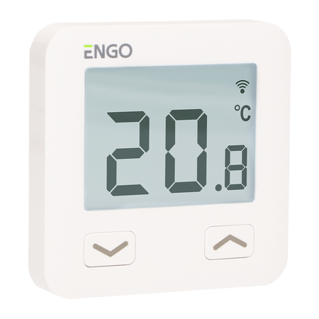 Engo regulator temperatury, MODBUS, 230V, internetowy, podtynkowy, Wi-Fi, biały E10-MBUSW