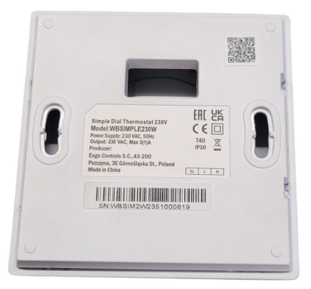 WYPRZEDAŻ: Engo regulator dobowy ENGO SIMPLE biały ESIMPLE230W