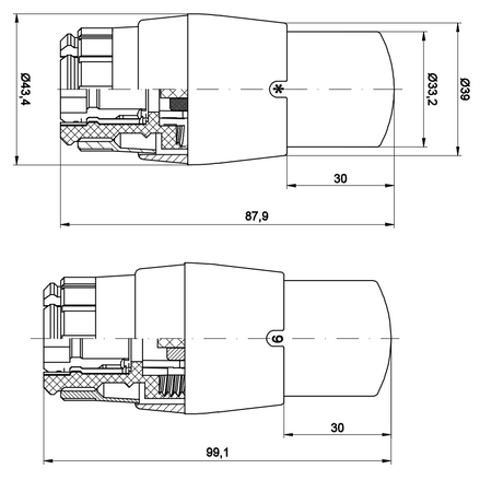 Vario Term głowica termostatyczna Prestige GS.04-124C click RA-N czarny mat 000M638A124