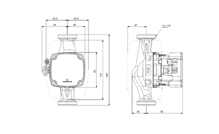 Grundfos pompa obiegowa ALPHA2 GO 25-40 180 93074225