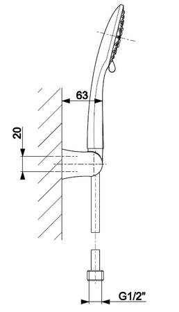KFA natrysk punktowy Moza black 841-220-81