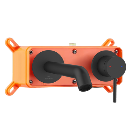 Invena bateria umywalkowa podtynkowa Kalitea, czarny BP-72-U04-V