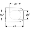 Geberit deska sedesowa Smyle Square, slim, z widocznym siedziskiem 500.240.01.1