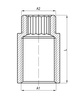 Diamond przedłużka Y, mosiądz 1/2"x15 K-50.PRZED.15X15.Y.