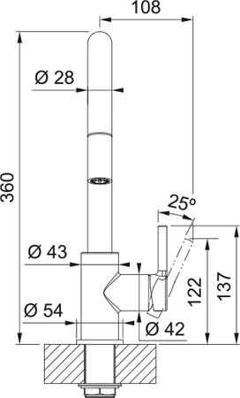 Franke bateria kuchenna Lina pull-out, chrom 115.0693.229