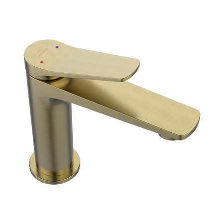 Invena bateria umywalkowa Alonia, złoto szczotkowane BU-70-009-V