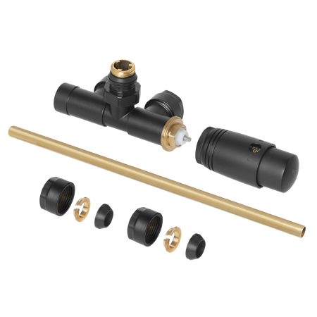 Invena zestaw jednootworowy, zespolony do dolnego podłączenia DUOPLEX PROV, czarny CZ-87-C15