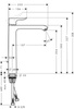 Hansgrohe metris E2 jednouchwytowa bateria umywalkowa 260, DN15, do misek umywalkowych 31082000