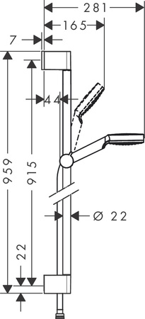 Hansgrohe zestaw prysznicowy Crometta 1jet Unica 0,90 m 26537400