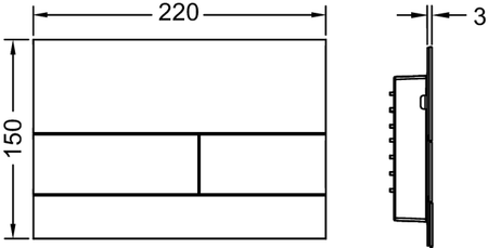 Tece TECEsquare - przycisk II stal szczotkowana 9240830