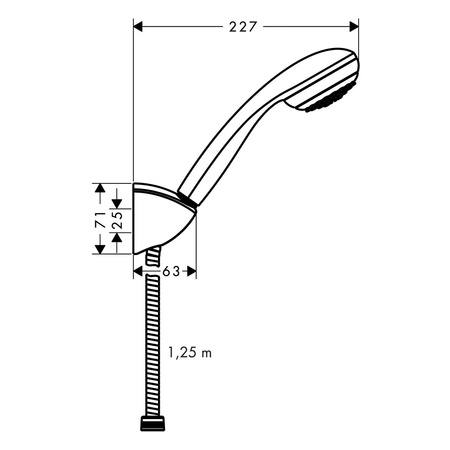Hansgrohe zestaw prysznicowy Crometta 85 1jet/Porter’C 1,25 m 27576000