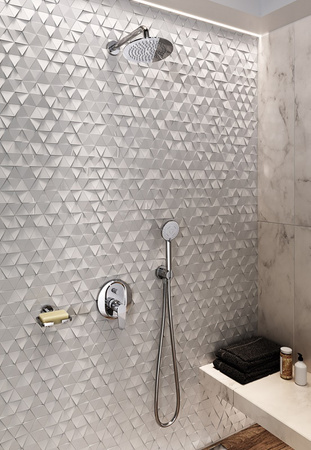 Ferro zestaw natryskowy ALGEO podtynkowy z baterią, chrom BAG7P-SET1-S