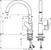 Hansgrohe bateria kuchenna Vernis Blend M-35 260, chrom 71870000