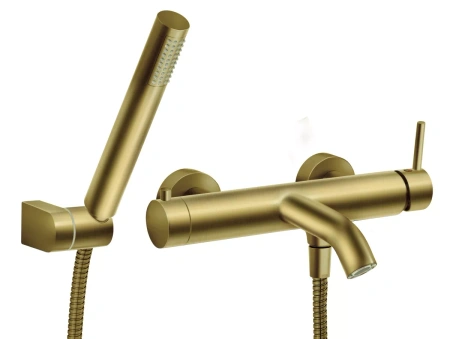 Ferro bateria wannowa z zestawem natryskowym CIRICULUS, złoto szczotkowane BCK11BG