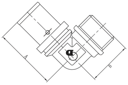 Diamond kolano zaprasowywane KOL-CH PEX-AL-PEX z mosiądzu 3/4"x20 FZZ-004.3/4X20.KOL-C