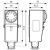 Afriso termostat przylgowy BRC, 20÷90°C, nastawa zewnętrzna 6740100