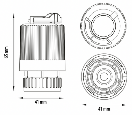 Engo siłownik termoelektryczny M30x1.5 do rozdzielacza ogrzewania podłogowego, 24V, normalnie zamknięty E30NC-24