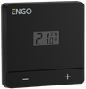Engo przewodowy regulator temperatury, czarny zasilanie bateryjne EASY-BATB