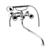 Invena bateria wannowa z zestawem natryskowym Modena chrom BW-14-F0S