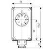 Afriso termostat nastawny TC2, 0-90st.C nastawa  zewnętrzna, przyłącze 1/2". dł. tulei 100mm, złącze el. potrójne 6740700
